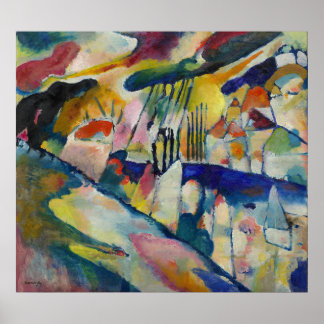 Affiche Paysage avec pluie par Vasily Kandinsky