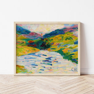 Affiche Paysage avec rivière Curt Herrmann