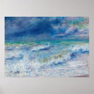 Affiche Paysage bleu de Renoir Impressionniste Peinture