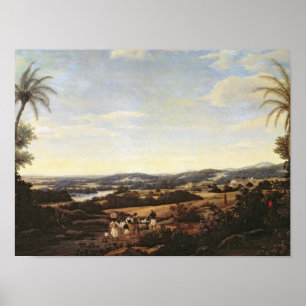 Affiche Paysage brésilien avec une plantation