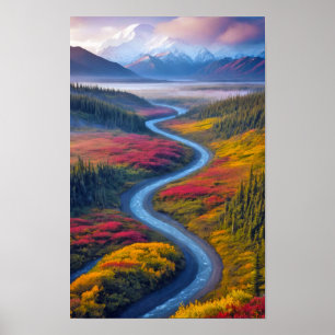 Affiche Paysage calme et tranquille de Valley Nature Outdo