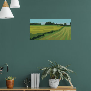 Affiche Paysage Campagnard Vert