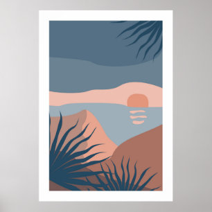 Affiche Paysage coloré abstrait