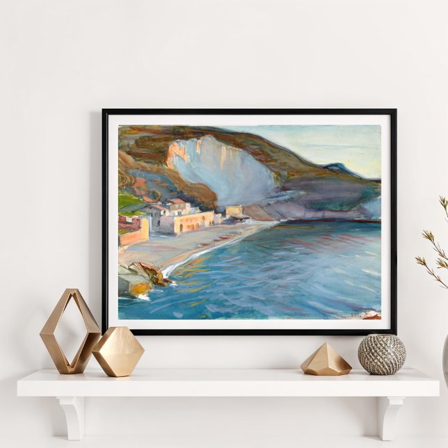 Affiche Paysage côtier de la région de Naples, M. Enckell (Créateur téléchargé)