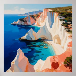 Affiche Paysage côtier méditerranéen 🌊