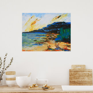 Affiche Paysage côtier vibrant