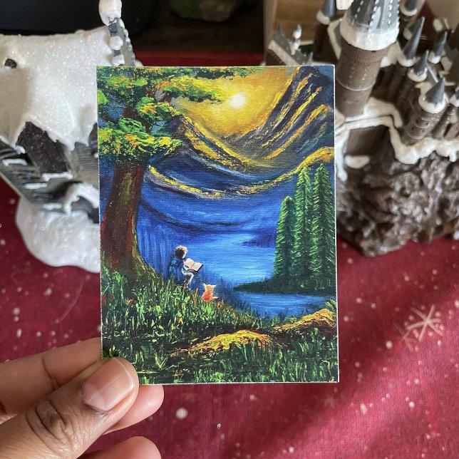 Affiche Paysage Couleurs vives Coucher du soleil Lecture A (Créateur téléchargé)