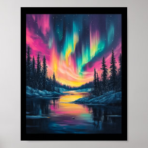 Affiche Paysage d'Alaska Aurore Boréale Lumière du Nord V
