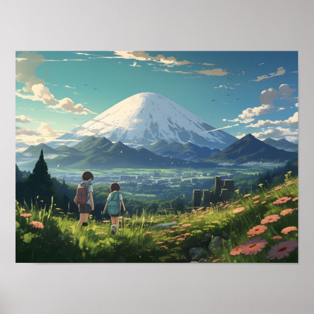 Affiche Paysage d'Anime (Devant)