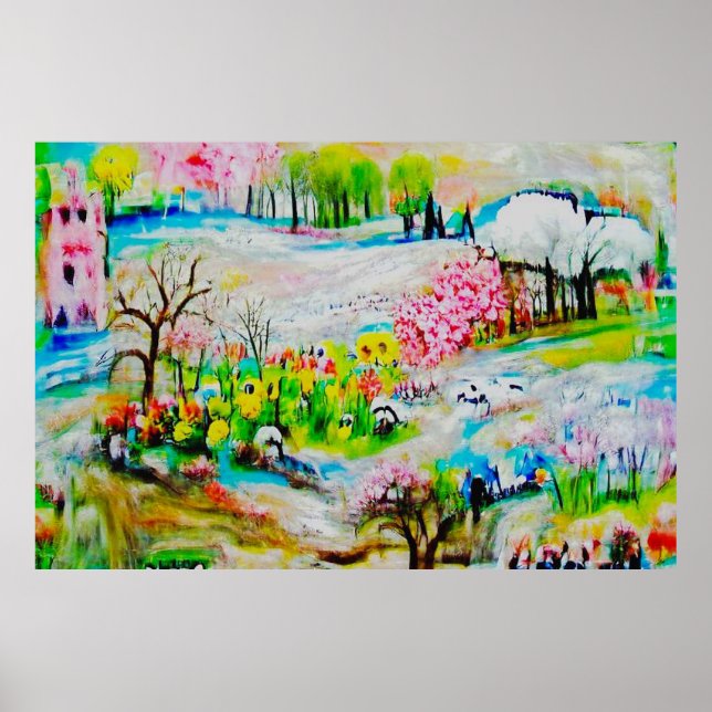 Affiche Paysage d'aquarelle 2 (Devant)