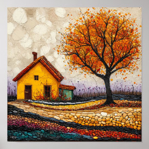 Affiche Paysage d'arbre coloré