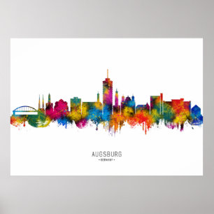 Affiche Paysage d'Augsbourg Allemagne