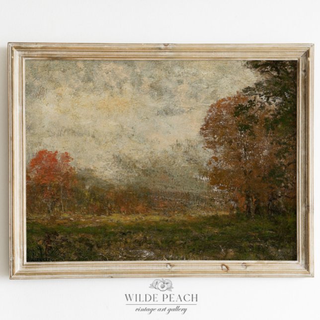 Affiche Paysage d'automne Arbres d'automne Peinture Vintag (Créateur téléchargé)