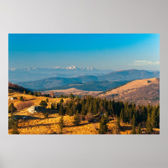 Affiche Paysage d'automne avec la montagne Triglav (Devant)