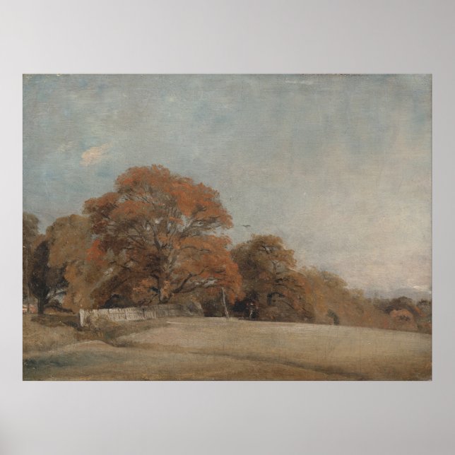 Affiche Paysage d'automne, Bergholt Est - Constable (Devant)