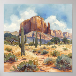 Affiche Paysage de canyon du désert du Sud-Ouest