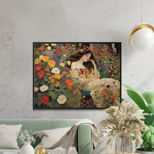 Affiche Paysage de chalet Vintage captivant Impressionis