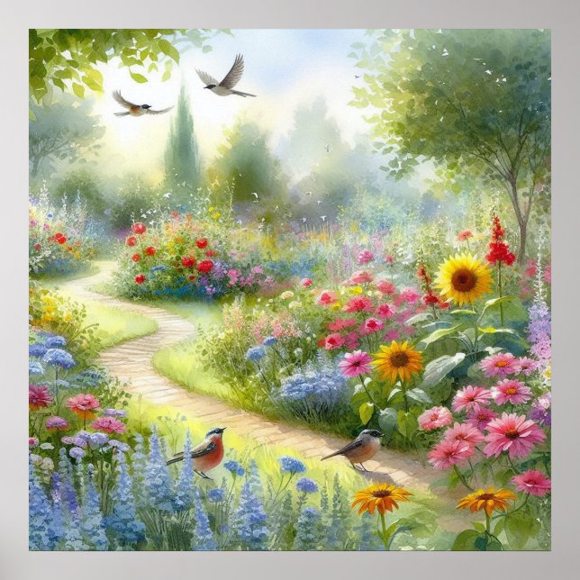Affiche Paysage de chemin de jardin 5 (Devant)