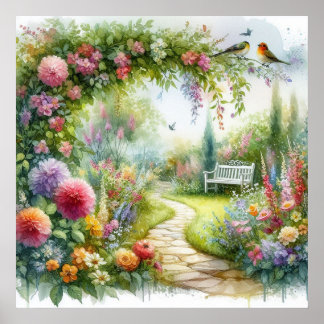 Affiche Paysage de chemin de jardin 6