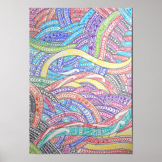 Affiche Paysage de design maori ultime