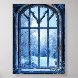 Affiche Paysage de fenêtre faux