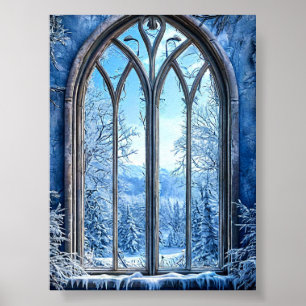 Affiche Paysage de fenêtre faux
