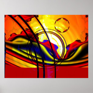 Affiche Paysage de fractale