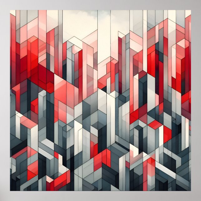 Affiche Paysage de Grille Écarlate (Devant)
