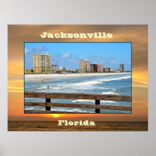 Affiche paysage de Jacksonville, Floride