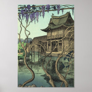 Affiche Paysage de Japonais de hanga de tibia de Kameido