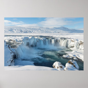 Affiche Paysage de la cascade de Godafoss