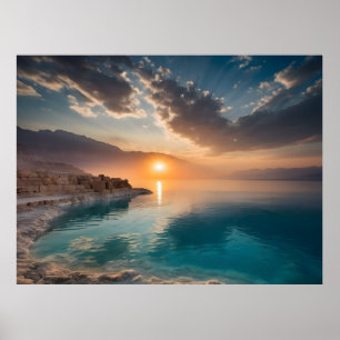 Affiche paysage de la mer Morte Israël
