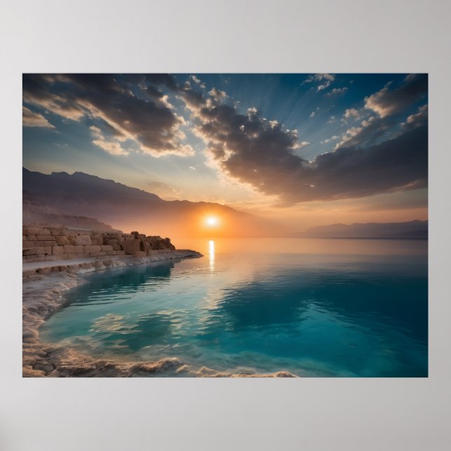 Affiche paysage de la mer Morte Israël (Devant)