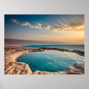 Affiche paysage de la mer Morte Israël