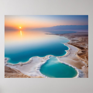 Affiche paysage de la mer Morte Israël