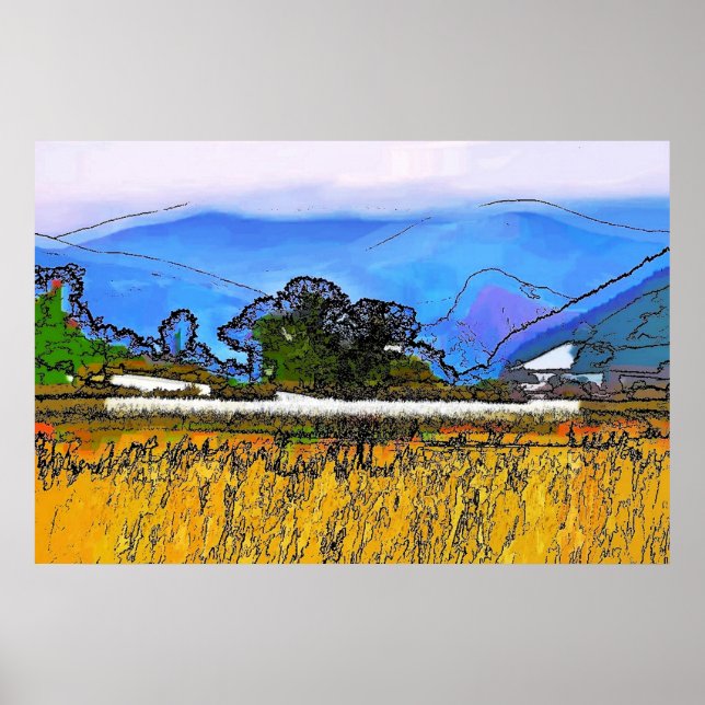 AFFICHE PAYSAGE DE LA MONTAGNE (Devant)