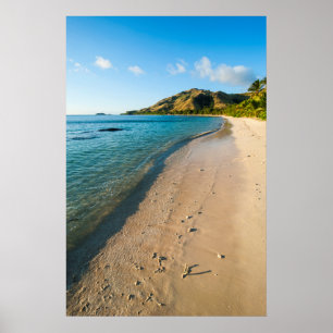 Affiche Paysage de la plage tropicale, Fidji