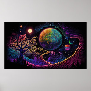 Affiche Paysage de la planète Alien