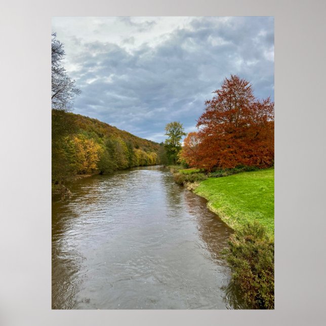 Affiche paysage de la Semois à Bouillon, Belgique voyage (Devant)