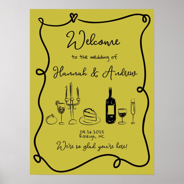 Affiche Paysage de la table de Mariage de bienvenue de Han (Devant)