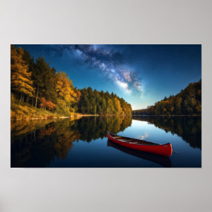 Affiche Paysage de lac naturel à l'extérieur Calme Paisibl