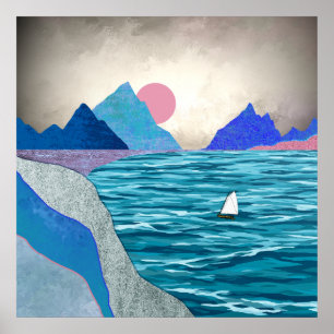 Affiche Paysage de l'anse aux voiliers