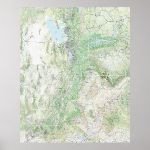 Affiche Paysage de l'Utah (carte)