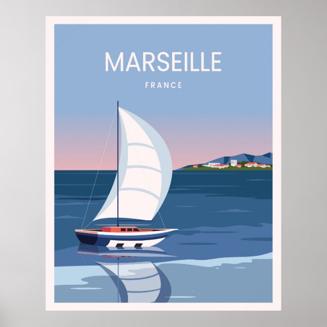 Affiche Paysage de Marseille France (Devant)