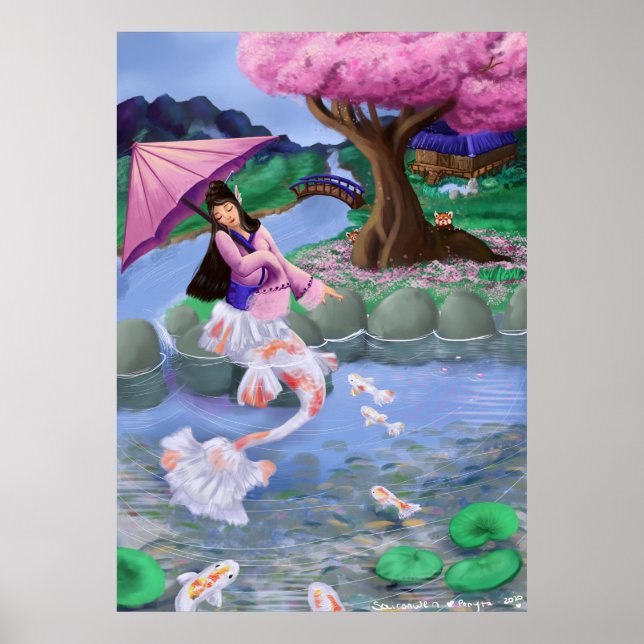 Affiche Paysage de Mermaid Koi (Devant)
