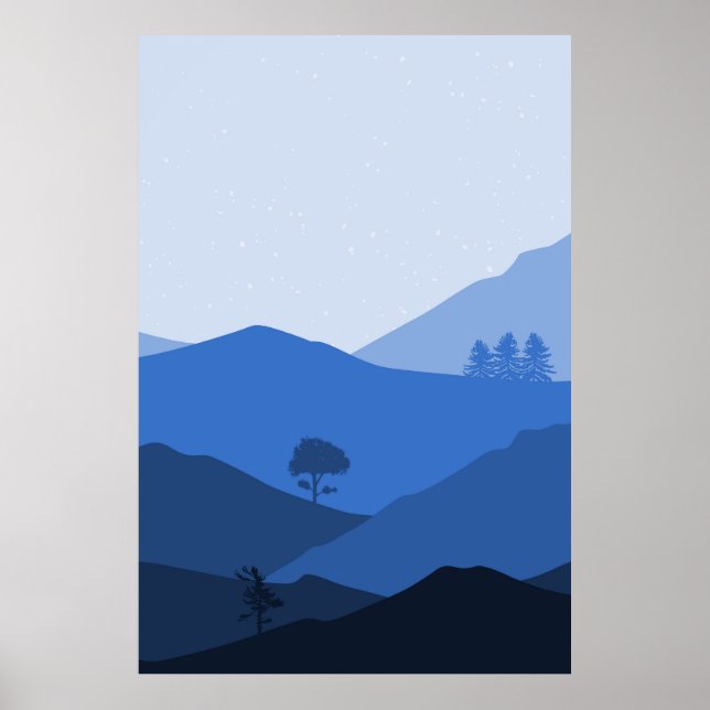 Affiche Paysage de montagne (Devant)