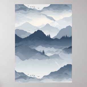 Affiche Paysage de montagne majestueux