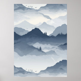 Affiche Paysage de montagne majestueux