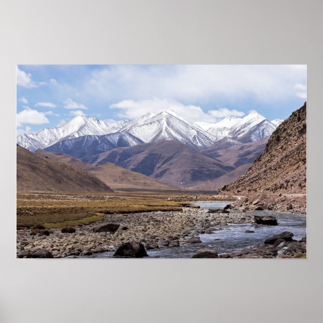 Affiche Paysage de montagne tibétain typique (Devant)