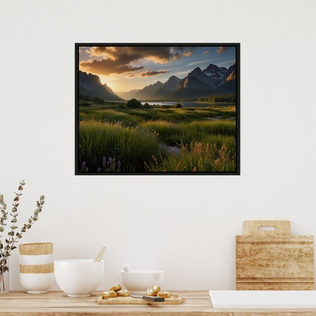 Affiche Paysage de nature serein (Cuisine)